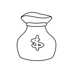 money sack isolated icon
