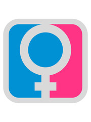 Obraz premium venus symbol button girl power text spruch cool weiblich frau mädchen stark erfolgreich boss chef logo design heldin