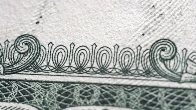 Tracking macro elements on the US one dollar bill. 
