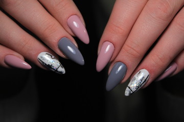 Fashion pink manicure