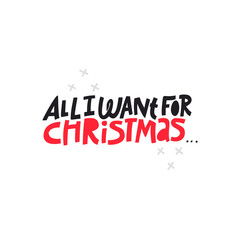 Christmas hand drawn vector lettering