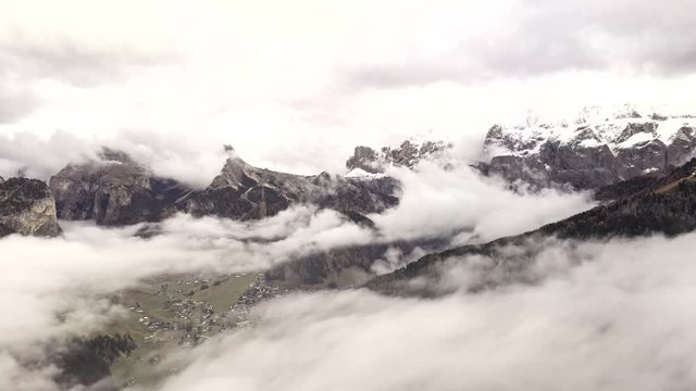 Amazing aerial footage of massive mountains.