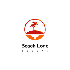 Beach Logo Design  For Travel Company
