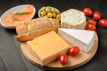 a small cheese board
