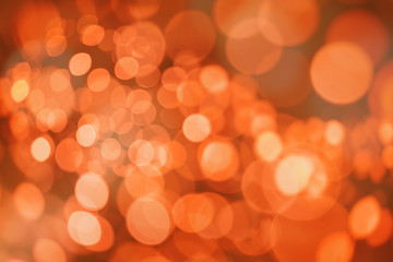 Defocused orange lights with circular bokeh