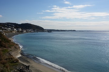 Autumn beach / Japanese scenic spot Shonan Coast