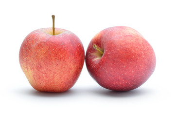 Red, ripe apples isolated on a white background