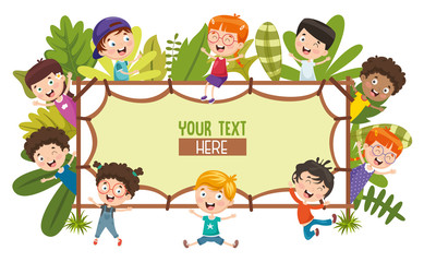 Vector Illustration Of Kids Nature
