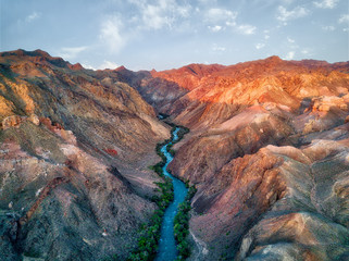 River through Charyn Canyon in South East Kazakhstan taken in August 2018taken in hdr taken in hdr