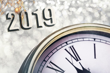 Naklejka na ściany i meble Countdown new year 2019