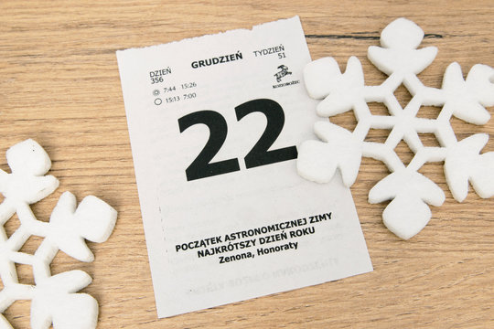 Pierwszy dzień astronomicznej zimy. 22 grudnia.