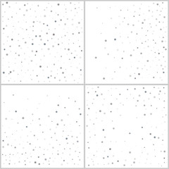 Silver glitter backgrounds polka dot vector illustration set