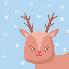 cute reindeer christmas character