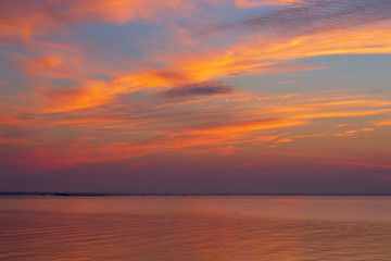 colourful sky with yellow clouds