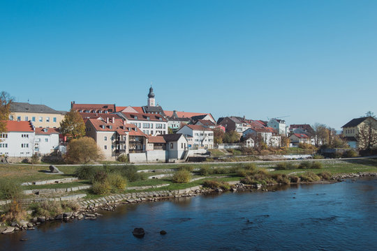 Beautiful scenery of the small town of Cham, Bavaria, Germany