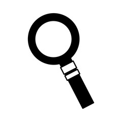 magnifying glass on white background