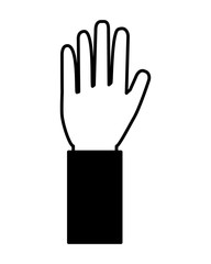 hand up showing five fingers