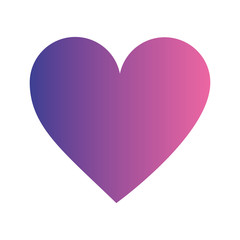 love heart on white background