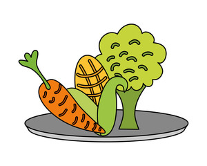 fresh vegetable on dish