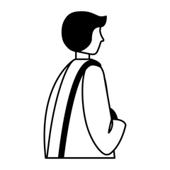 man character wearing winter clothes