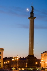 Fototapeta na wymiar St Alexander column in St Petersburg, Winter Palace