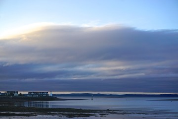 St. Andrews, New Brunswick, Canada: An early morning view of the St. Andrews (Pendlebury) Lighthouse (1833) on the Bay of Fundy. It is the oldest remaining mainland lighthouse in New Brunswick.