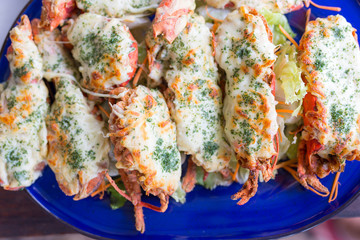 Shrimp lobster baked cheese