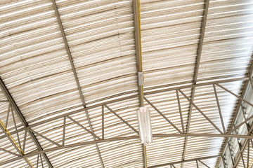 metal roofing construction of modern building complex