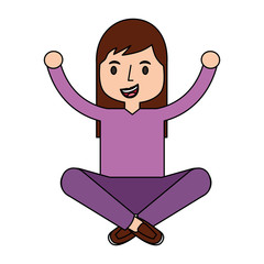 little girl stretching her arms