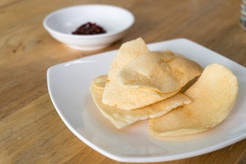 crisp rice Thai snack