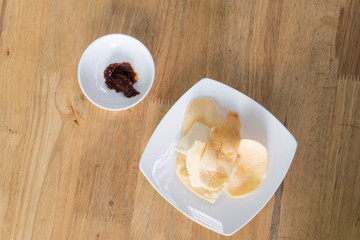 crisp rice Thai snack
