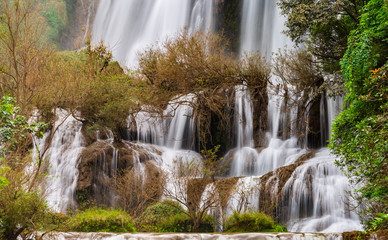 The biggest and beautiful waterfall in Thailand named Thi Lor Su located in Tak Province, Thailand