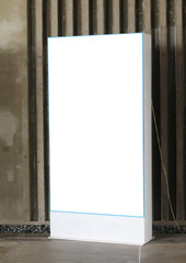 blank light sign in the building