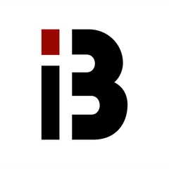 Obraz premium iB, Bi, i3, B initials geometric letter company logo