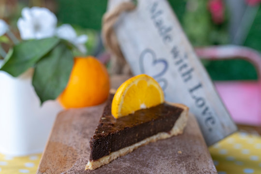 Chocolate Orange Tart With Orange Fruit