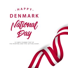 Happy Denmark National Day Vector Template Design Illustration