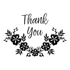 Thank you card template Vector illustration