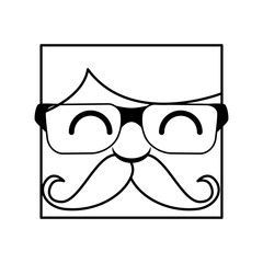 christmas card with santa claus face