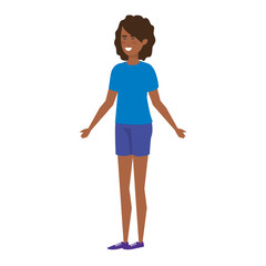 Fototapeta premium beautiful and young black woman character