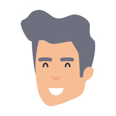 young man head avatar character