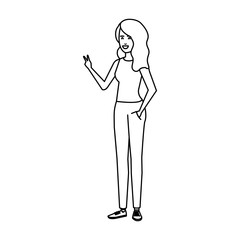 beautiful and young woman character