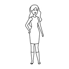 beautiful and young woman character