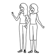 couple girls avatars characters