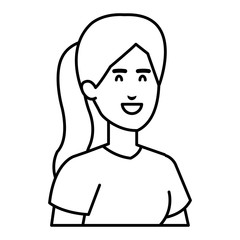 beautiful and young woman character