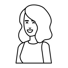 beautiful and young woman character