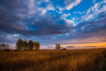 Autumn landscape. Western Siberia, Novosibirsk region, Suzun