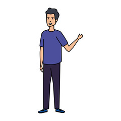 young and casual black man character