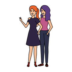 couple girls avatars characters