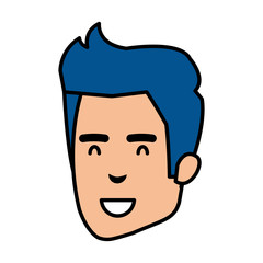 young man head avatar character
