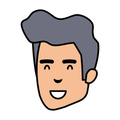 young man head avatar character